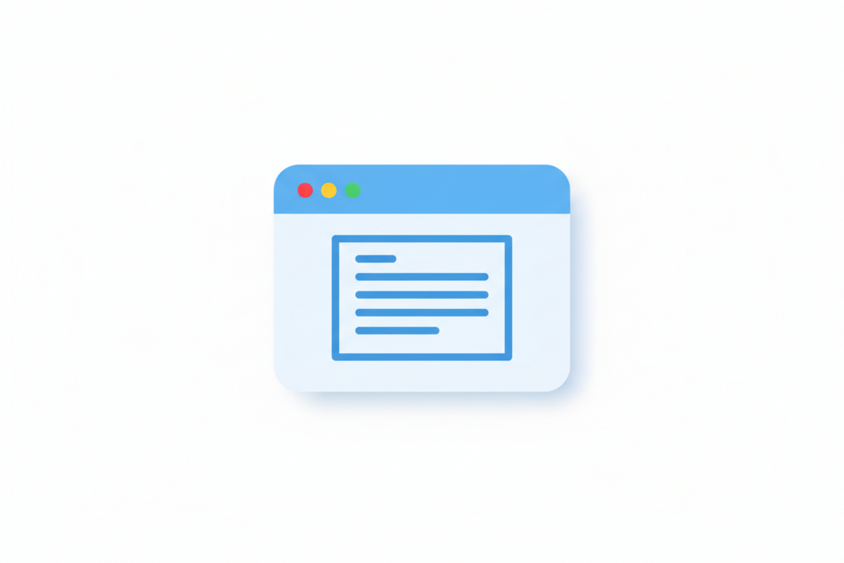 small vector icon of a webpage