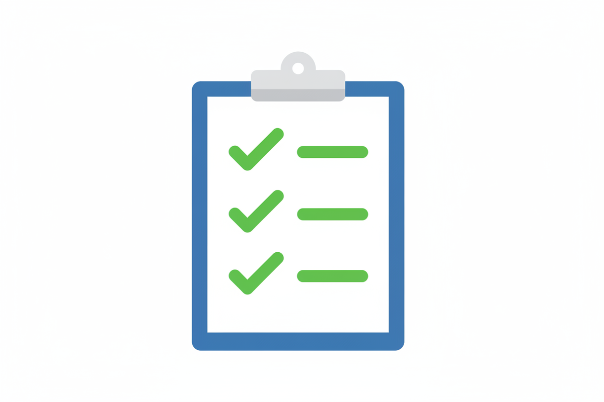 vector icon of a clipboard with checkmarks